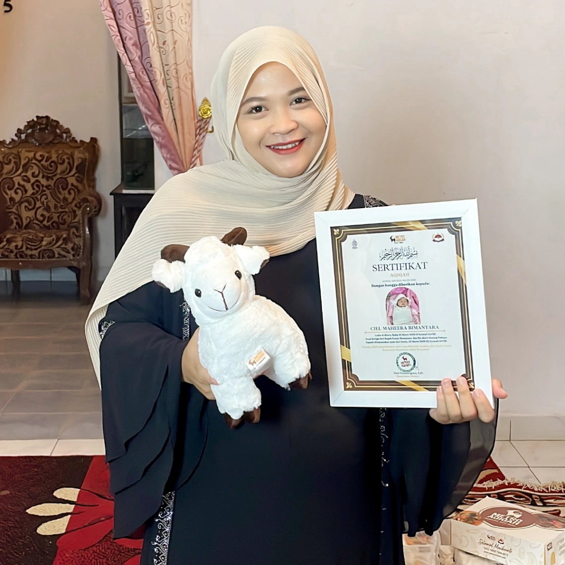 Keseruan Aqiqah Putri Ketiga Selebgram Cantik Metro Lampung