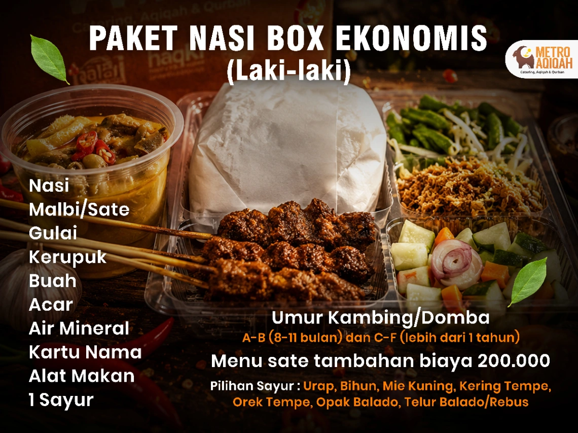 Paket aqiqah Paket Nasi Box Ekonomis (Laki-laki) Metro Aqiqah